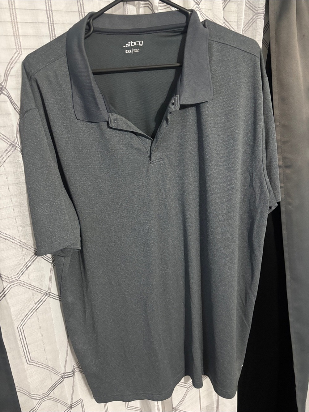 bcg Men's Short-Sleeve Polo - Charcoal Gray